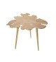 Table d'appoint dorée en forme de feuille