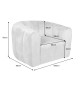 Fauteuil rotatif en velours champagne et grège