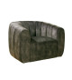 Fauteuil rotatif 360° en velours vert foncé