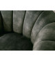 Fauteuil rotatif 360° en velours vert foncé