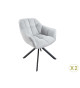 Lot de 2 fauteuils rotatifs à 180°