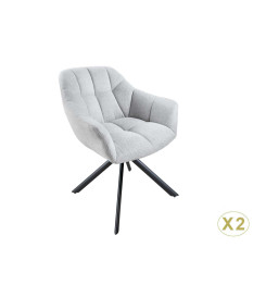 Lot de 2 fauteuils rotatifs à 180°