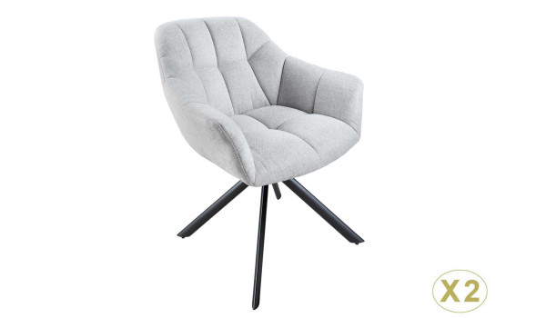 Lot de 2 fauteuils rotatifs à 180°