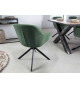 Chaises rotatives en tissu jaune