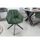 Chaises rotatives en tissu jaune
