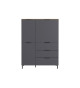 Buffet haut graphite et chêne navarra