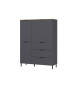 Buffet haut graphite et chêne navarra