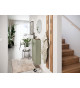 Petit meuble de rangement mural vert sauge et bois