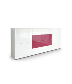 Buffet Design Blanc Laqué / 4 Portes & 4Tiroirs