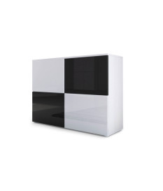 Commode de Salon Moderne 4 Portes Laqué ou Structuré