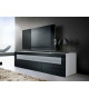 Meuble TV Design Laqué 2 Portes 1 Niche