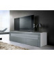 Meuble TV Design Laqué 2 Portes 1 Niche