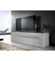 Meuble TV Design Laqué 2 Portes 1 Niche