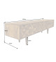 Meuble TV 145 cm acacia et métal doré
