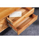 Meuble TV 145 cm acacia et métal doré