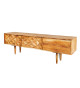 Meuble TV 145 cm acacia et métal doré