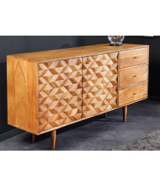 Buffet rétro bois massif 145 cm