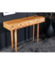 Console rétro moderne en acacia