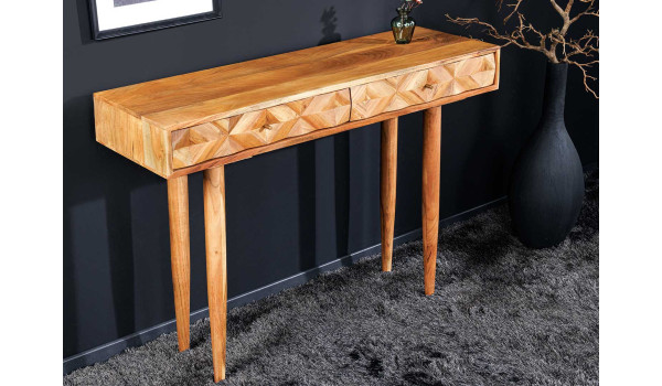 Console rétro moderne en acacia