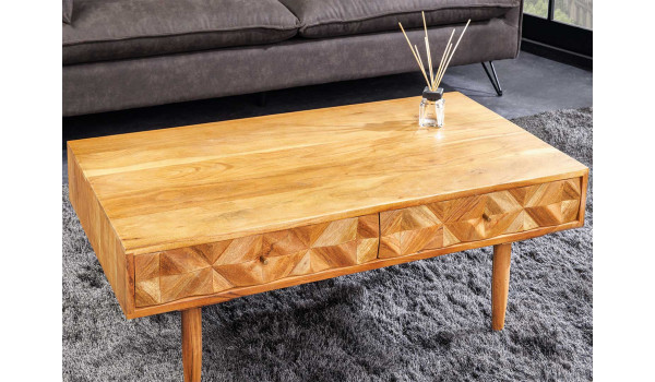 Table basse 100 cm acacia massif
