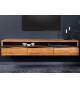 Meuble tv mural en acacia 160 cm