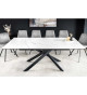 Table à manger extensible couleur marbre blanc