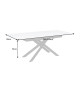 Table à manger extensible couleur marbre blanc