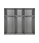 Armoire contemporaine 300 cm graphite et verre gris