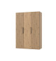 Armoire 3 portes 150 cm chêne artisan