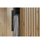 Grande armoire dressing imitation chêne et alu noir