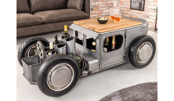 Table basse voiture hot rod vintage