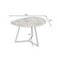 Table basse en céramique marbre taupe 70 cm