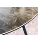 Table basse en céramique marbre taupe 70 cm