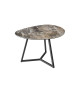 Table basse en céramique marbre taupe 70 cm