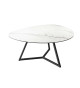 Table basse en céramique blanche 90 cm