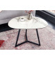 Table basse blanche en céramique 70 cm