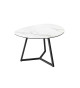 Table basse blanche en céramique 70 cm