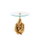 Table d'appoint moderne déco Gorille doré