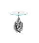 Table d'appoint moderne déco Gorille argenté