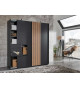 Armoire en bois moderne et gris graphite