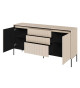 Buffet strié avec led couleur sable 166 cù