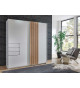 Armoire moderne bois et blanche