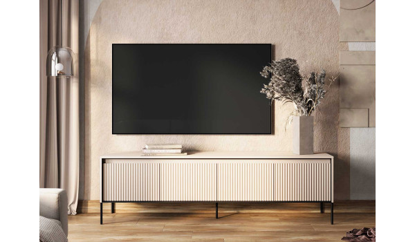 Meuble TV 193 cm coloris beige sable