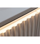 Grand buffet 4 portes striées couleur beige sable