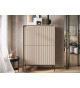 Buffet haut beige sable et métal noir