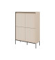 Buffet haut beige sable et métal noir
