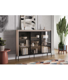 Buffet portes en verre avec éclairage