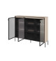 Buffet portes en verre avec éclairage