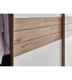 Armoire de chambre blanche & bois portes coulissantes