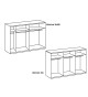Armoire de chambre blanche & bois portes coulissantes
